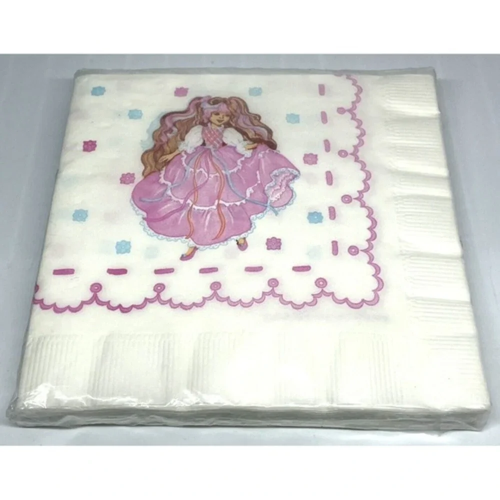 Vintage 1986 Lady Lovely Locks Paper Napkins‎ American Greetings 16 Pack SEALED